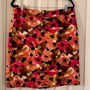 Ann Taylor Floral Print Skirt Size 14 Petite